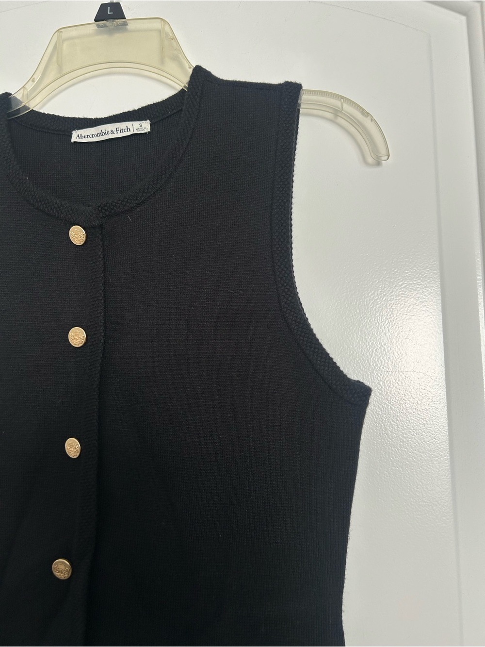 Abercrombie & Fitch Button Through Mini Dress Size S NWT preppy chic 90s minimal - Picture 7 of 16